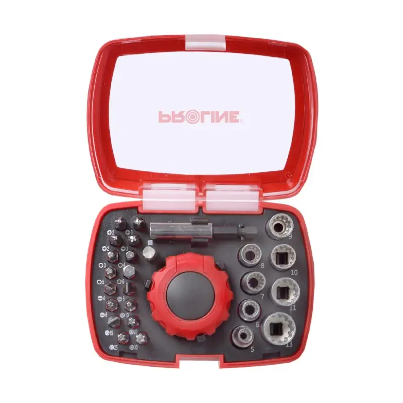 Set varfuri si tubulare Proline ,27 piese ,cu surubelnita clichet  10702.43692                                                                                                                          