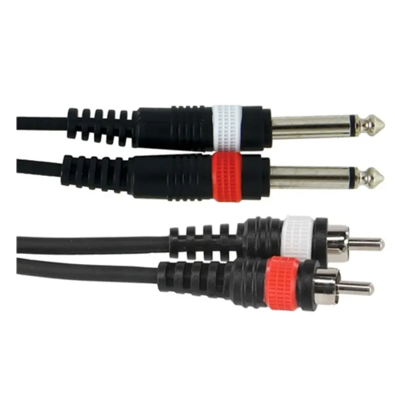 Cablu 2xJK6.3-2xRca 3m tata/mono-tata Gewa Basic Line 190215 35587                                                                                                                                      