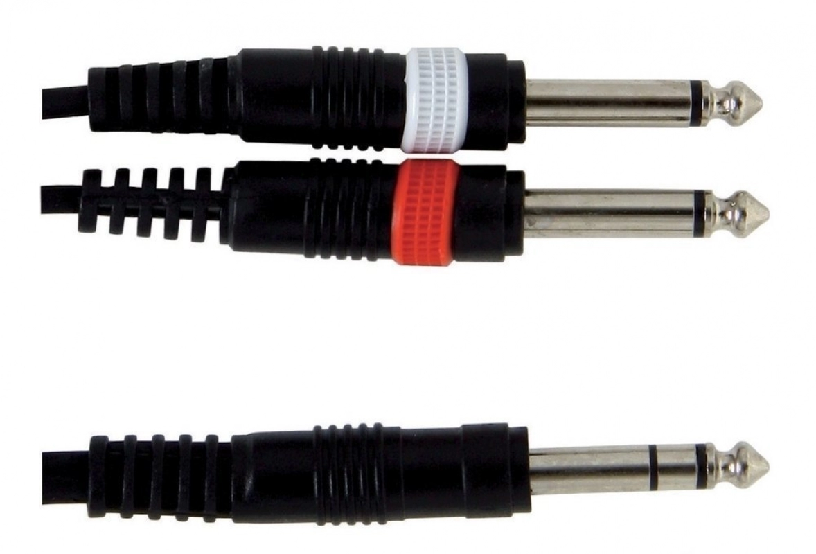190100 cablu jk6.3-2xjk6.3 1.5ml stereo-mono basic 33260    