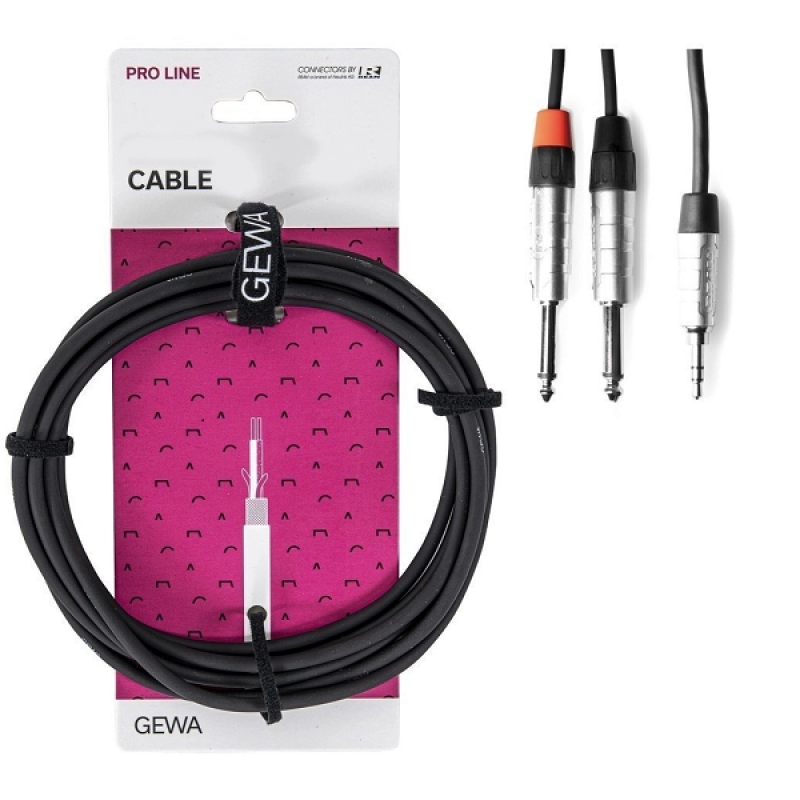 190790 cablu jk3.5-2xjk6.5 1.5ml stereo-mono proline 45401