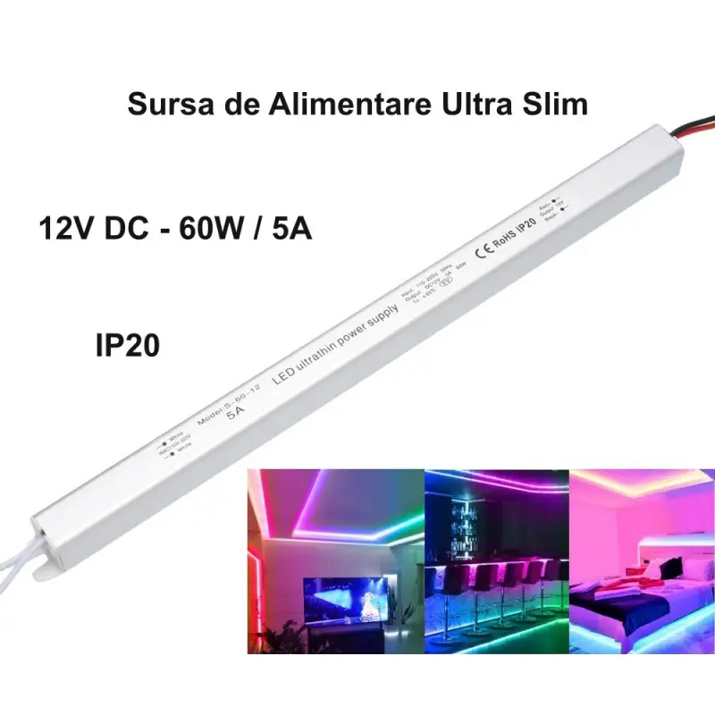Sursa alimentare 12V/5A 60W Ultra slim 7e080.48917                                                                                                           