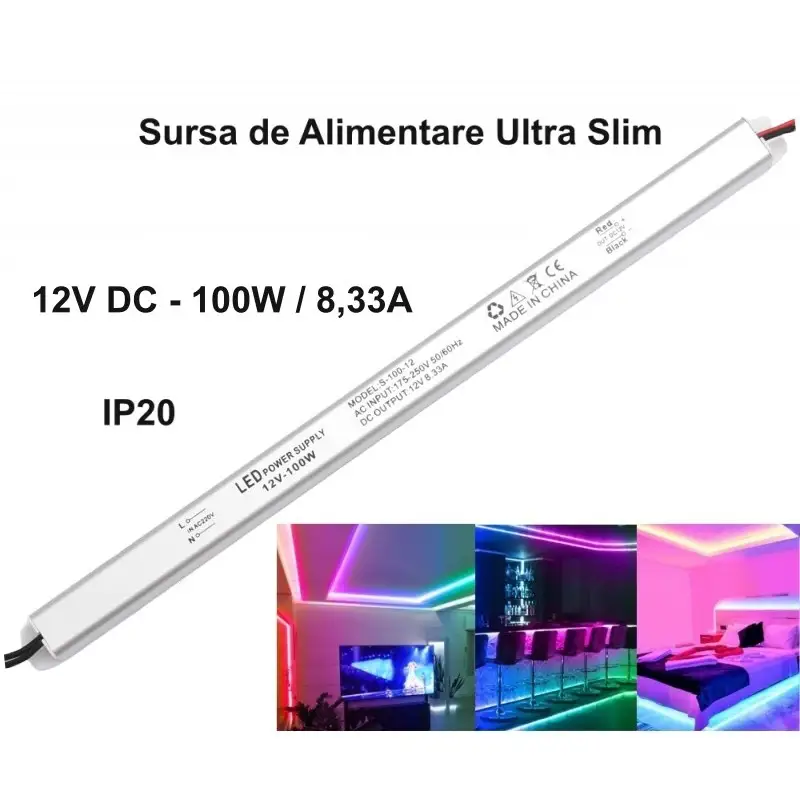 Sursa alimentare 12V/8.3A 100W Ultra slim 7e082.48915                                                                                                        