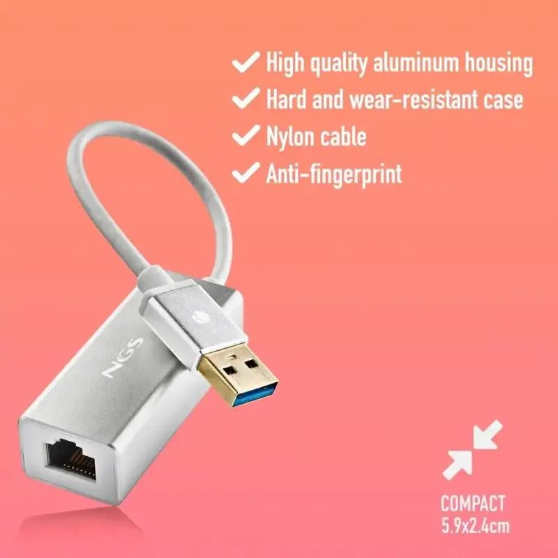 Adaptor retea USB-RJ45 3.0 Gigabit  adapt-usb-hacker3.0-ngs 45611                                                                                                                                       