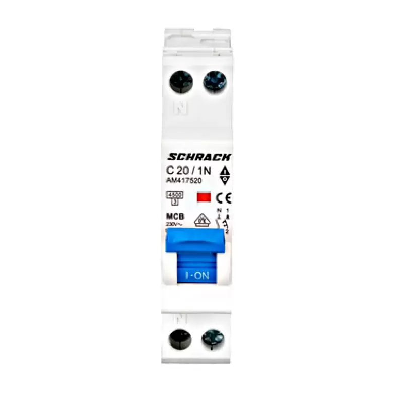 Siguranta Automata Schrack AM417520 C20A,1P+N,4.5kA 1modul * 47158                                                                                                                                      