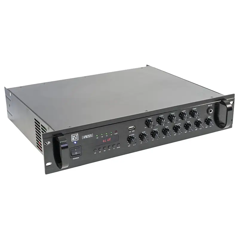 Mixer PA Amplificat 100v,240v 5 zone cu Usb.Bluetooth,Sd,FM 48479                                                                                            