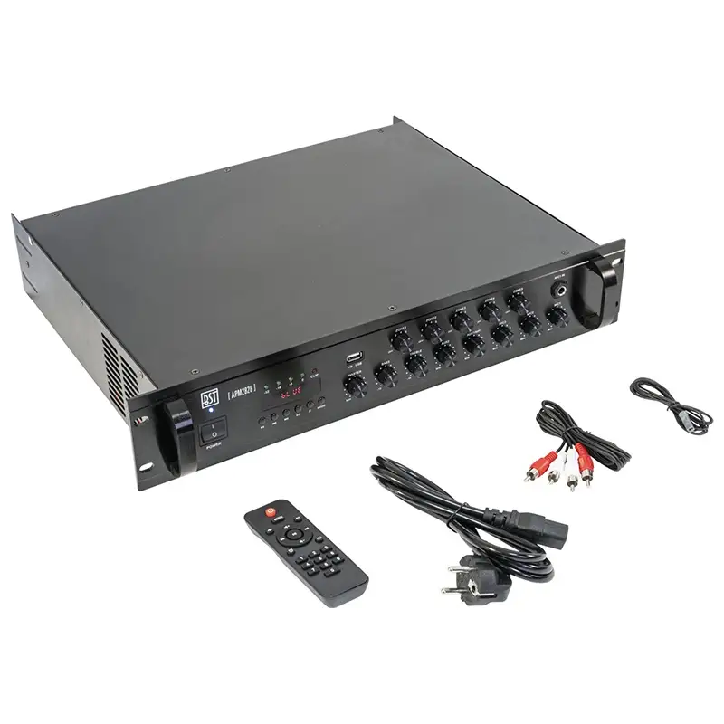 Mixer PA Amplificat 100v,240v 5 zone cu Usb.Bluetooth,Sd,FM 48479                                                                                            
