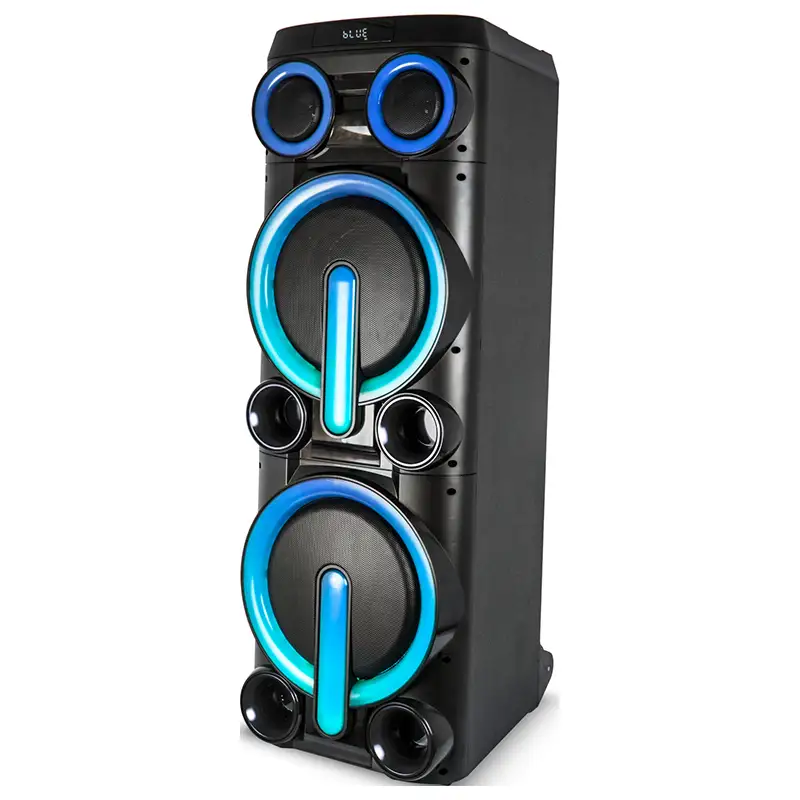 Boxa portabila 2X10''/25cm Bluetooth/AUX/USB , 2 microfoane wireless UHF , BOMBMASTER