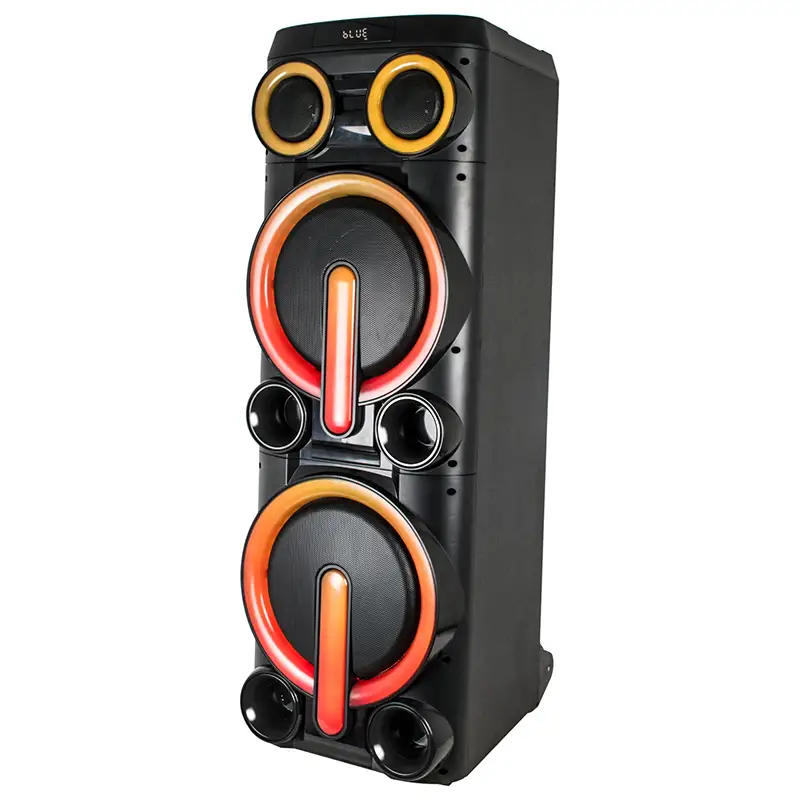 Boxa portabila 2X10''/25cm Bluetooth/AUX/USB , 2 microfoane wireless UHF , BOMBMASTER