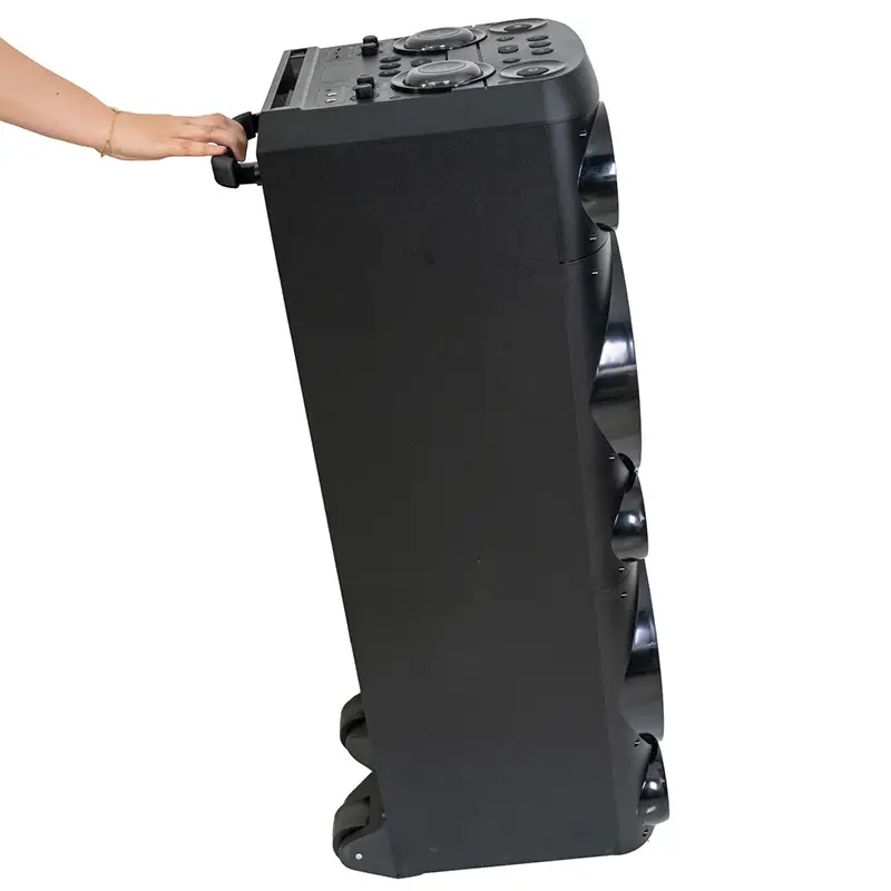 Boxa portabila 2X10''/25cm Bluetooth/AUX/USB , 2 microfoane wireless UHF , BOMBMASTER