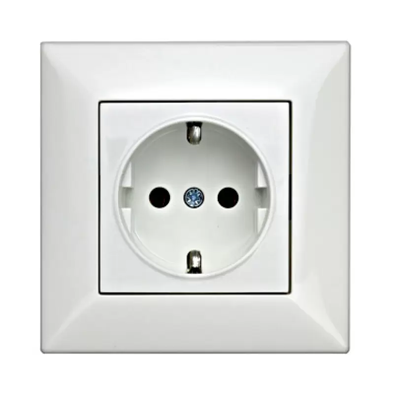 Priza simpla Schrack Vision50 EV106102 complet incastrata alb  * 44583                                                                                                                                  