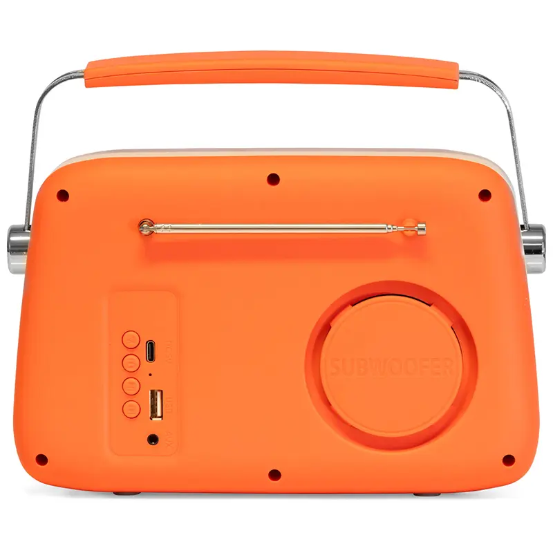 Radio FM portabil Nostalgia cu Bluetooth/aux FREESOUND40 portocaliu  41015                                                                                                                              