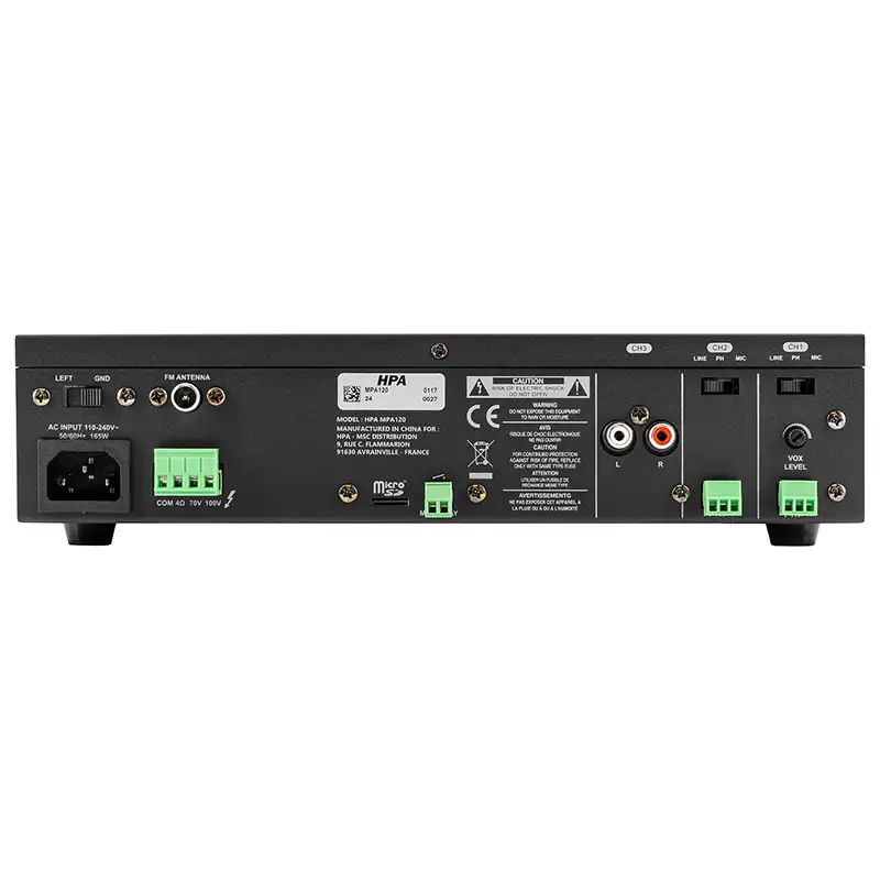 Amplificator PA Linie 110v/120w Bluetoth,USB hpampa120.48602