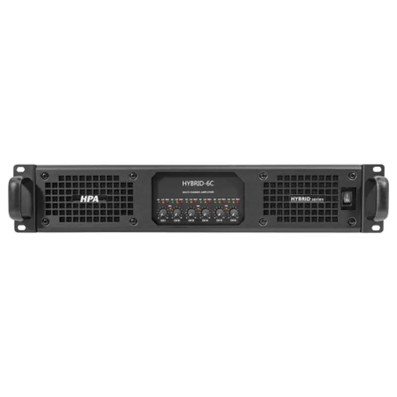 AMPLIFICATOR HYBRID 100V/240V 6X400W RMS 8OHM 6X800W RMS 4OHM   HYBRID-6C