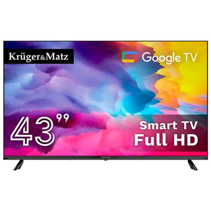 GOOGLE SMART TV 43 INCH 108CM H265 HEVC KRUGER&MATZ  KM0243FHD-SA