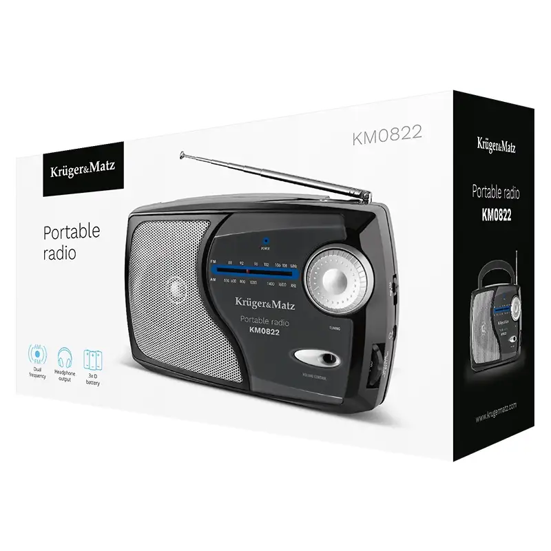 Radio AM FM Portabil Kruger Matz KM0822 45073                                                                                                                                                           