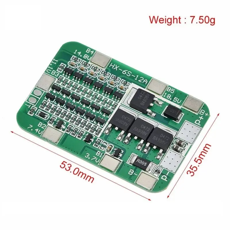 Protectie BMS pentru incarcare 6 acc li-ion 18650 okyn330-7 39977                                                                                                                                       