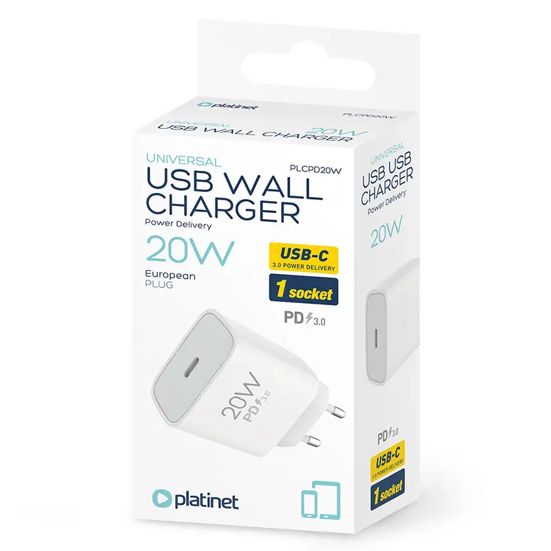 Incarcator retea UsbC 3.0 20W Pd 3.0 Planet plcpd20w 31308