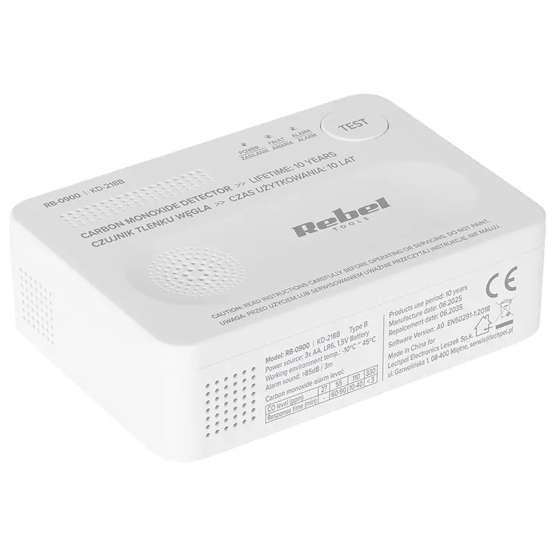 Detector senzor monoxid de carbon rb-0900  32418                                                                                                                                                        