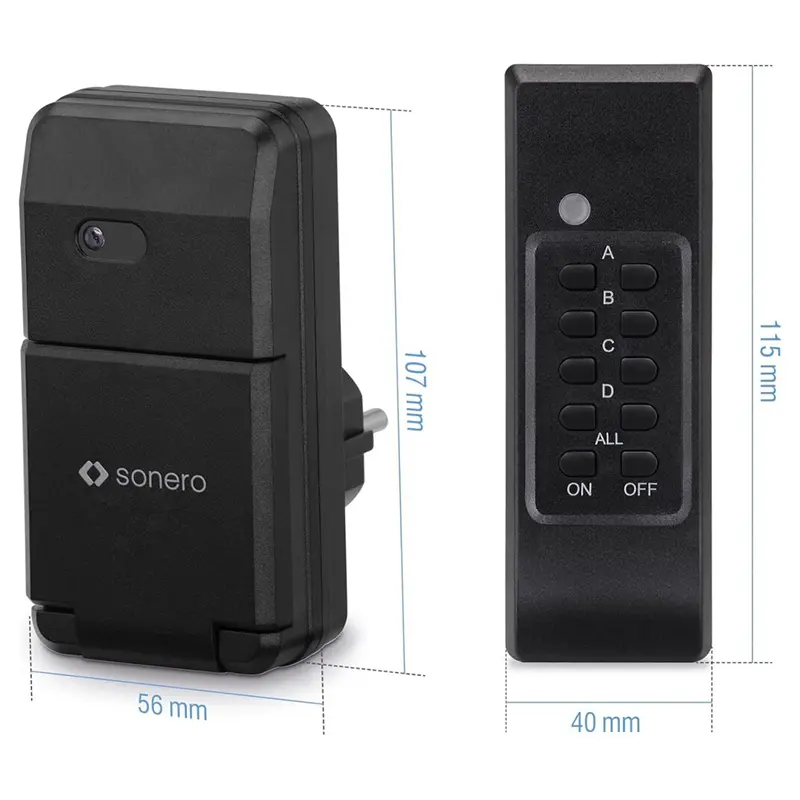 Priza cu telecomanda set 3 buc pentru exterior Sonero s-rcs303  41375                                                                                                                                   