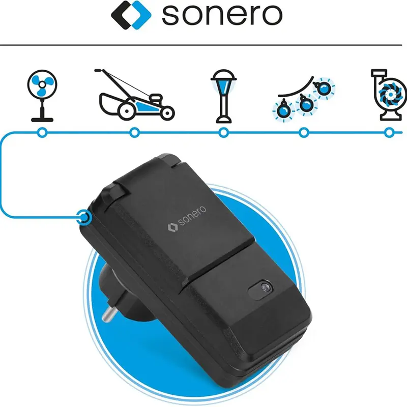 Priza cu telecomanda set 3 buc pentru exterior Sonero s-rcs303  41375                                                                                                                                   