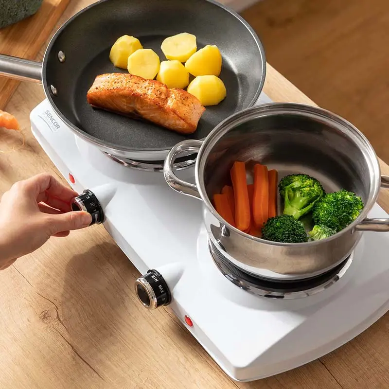 Plita electrica dubla 2500W Sencor S-SCP2253WH-E