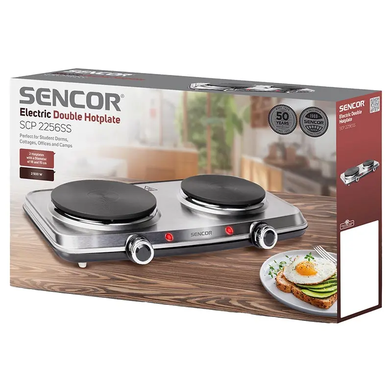 Plita electrica dubla 2250W Sencor S-SCP2256SS