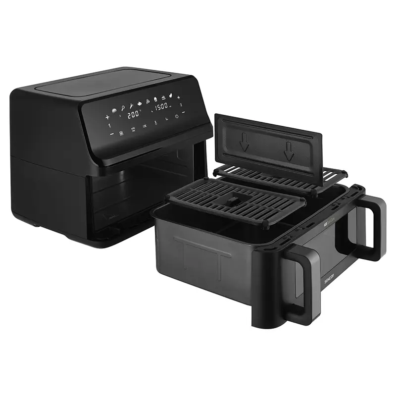 Friteuza dubla Digital Airfryer 2X4.5 L 2700W Sencor S-SFR9650BK