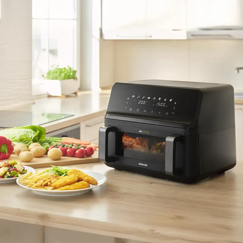Friteuza dubla Digital Airfryer 2X4.5 L 2700W Sencor S-SFR9650BK
