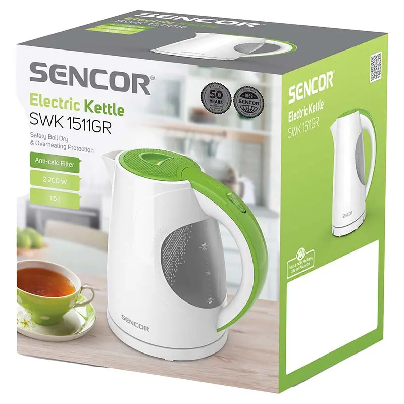 Fierbator electric 1.5L 2200W Sencor S-SWK1511GR