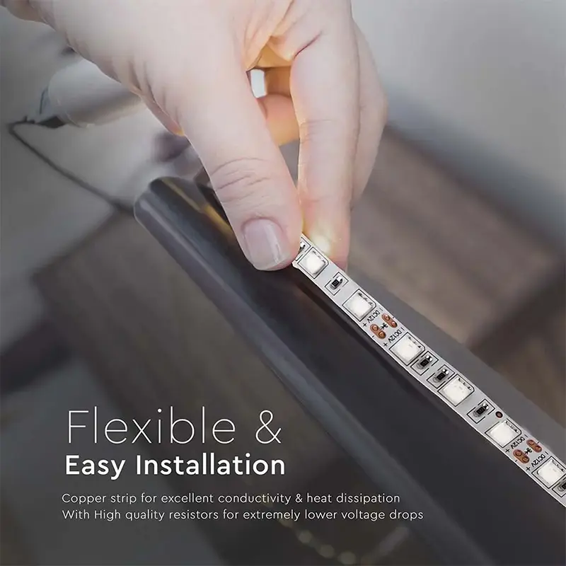 Banda Led 3000k IP20 11w/m smd5050 60led/m 10mm  5m/r SKU-212122.40963                                                                                                                                  