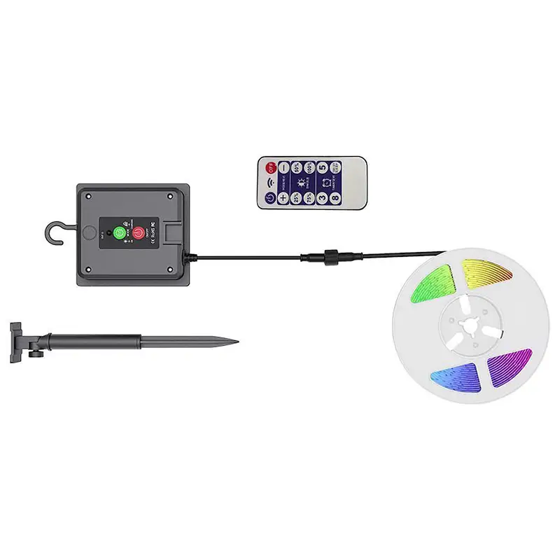Kit banda LED RGB incarcare solara , IP67 , lungime 5m , SKU-23046