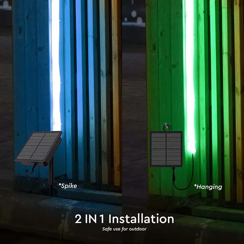 Kit banda LED RGB incarcare solara , IP67 , lungime 5m , SKU-23046