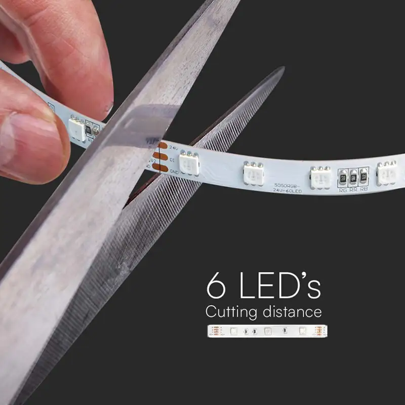 Kit  LED SMD5050 , lungime 5m , 24V ,  RGB IP20 SKU-23145