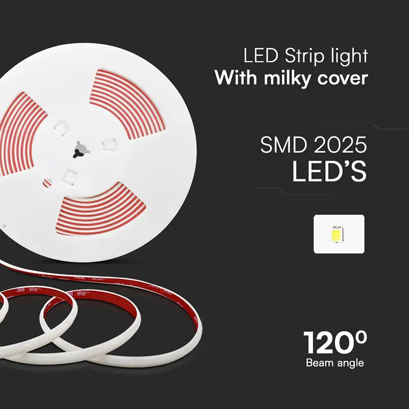 Banda Led 6000k 12.5w/m Cob 220-240v IP65 rola 5m sku-23717 37617