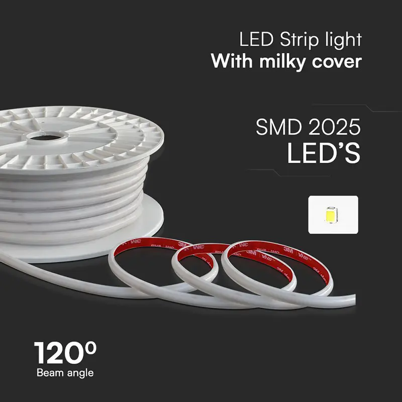 Banda Led 6000k 12.5w/m Cob 220-240v IP65 rola 50m sku-23723 46358                                                                                                                                      