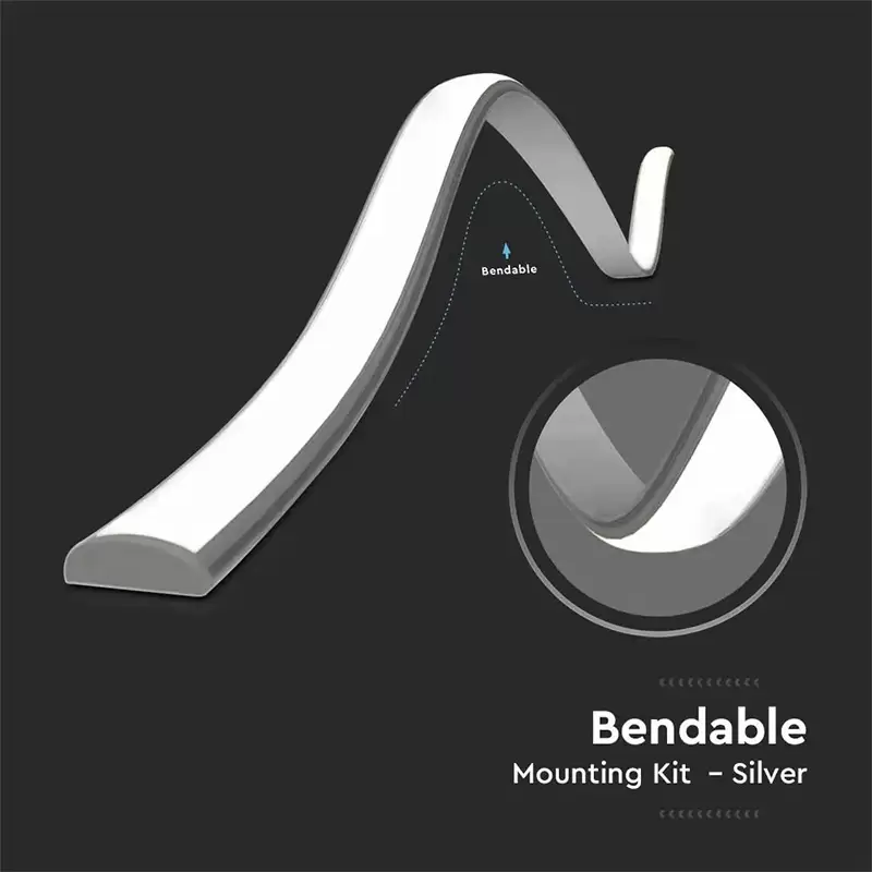 Profil aluminiu banda Led Flexibil 2m 18mm x 6mm SKU-2909 47598