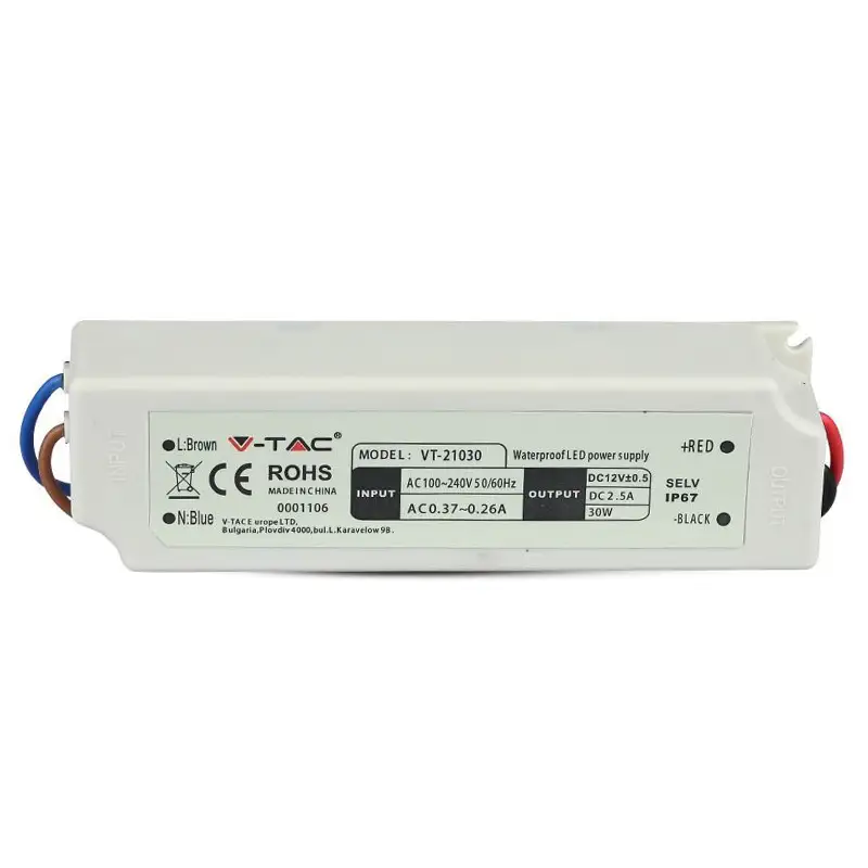 Sursa alimentare Banda led 12V/2.5A 30W IP65 SKU-3271.48596                                                                                                                                             