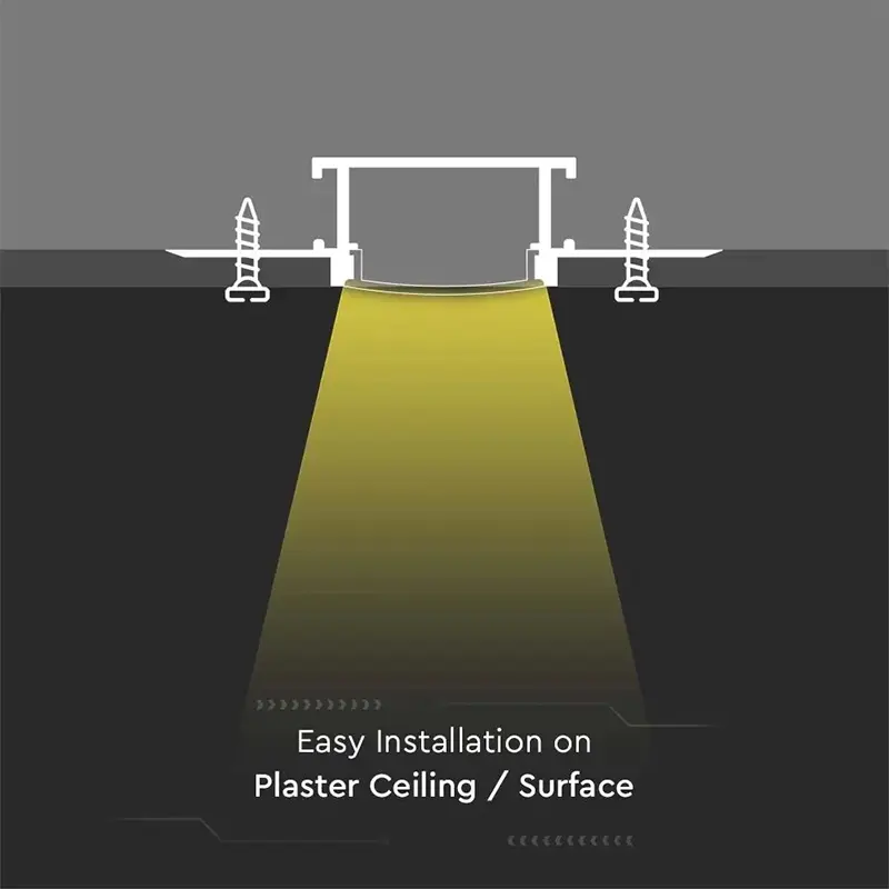 Profil aluminiu pentru banda LED rigips 2m mat sku-3359.48660                                                                                                                                           