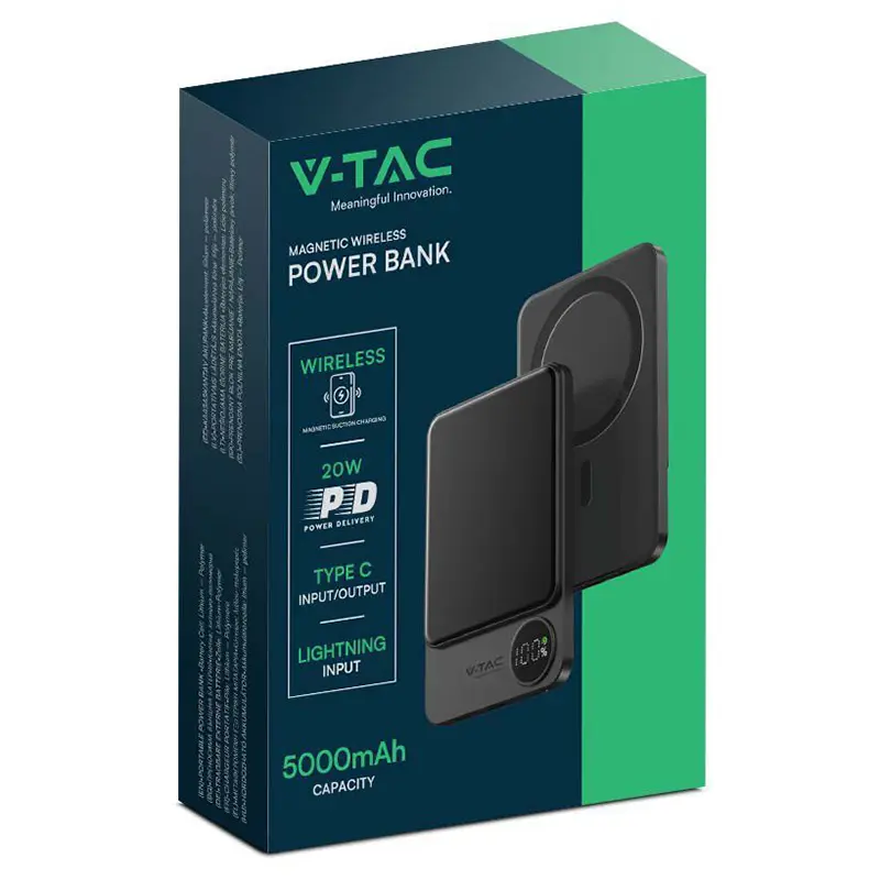 Power Bank Ultra Slim 5000mAh wireless Fast Charging sku-7850 39303                                                                                                                                     