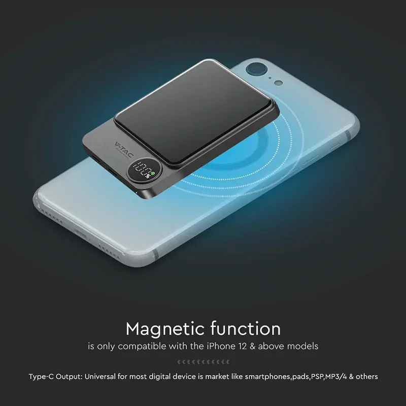 Power Bank Ultra Slim 5000mAh wireless Fast Charging sku-7850 39303                                                                                                                                     