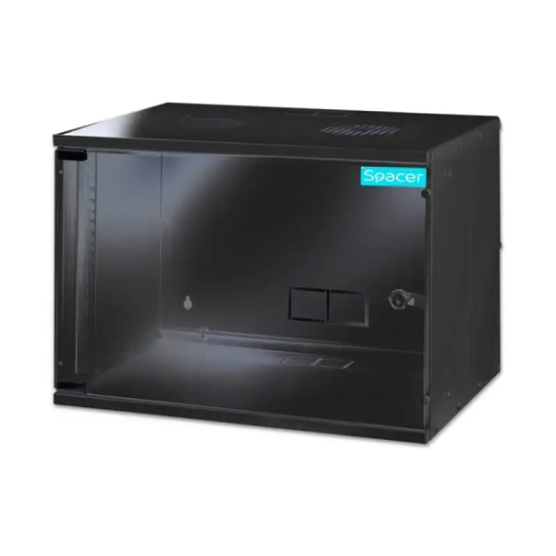 Rack 7U 515x400mm fixare pe pertete max 100kg (cabinet ) negru spcw-7u.48400                                                                                 