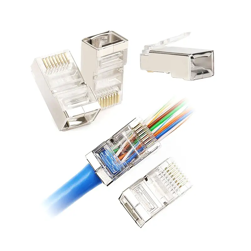 TEL0074 mufa utp cat6 RJ45 ecranata pass through  46527                                                                                                                                                 