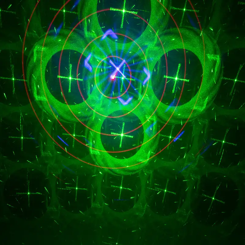 Mini laser 160MW + efect LED RGB 3W TINYLED-LASRG