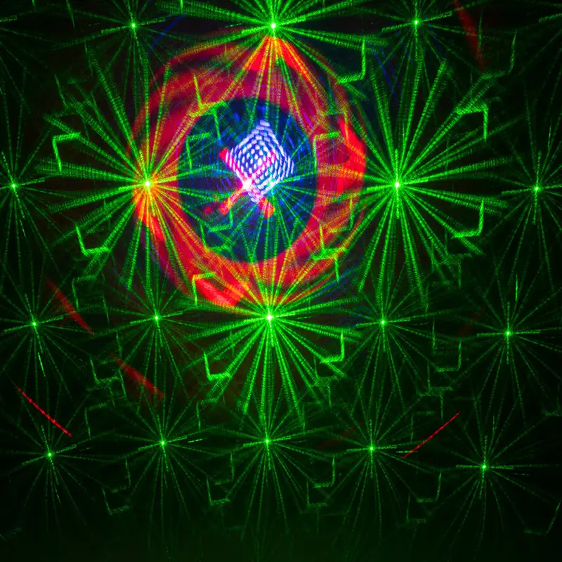 Mini laser 160MW + efect LED RGB 3W TINYLED-LASRG
