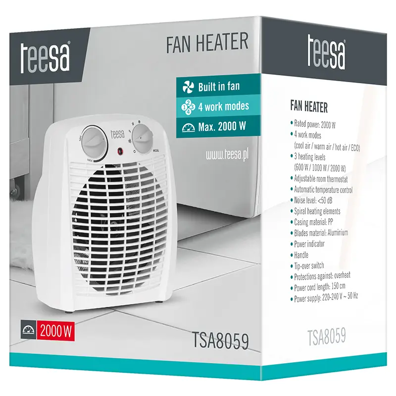 Aeroterma 800/1200/200W Teesa tsa8059 39233                                                                                                                                                             