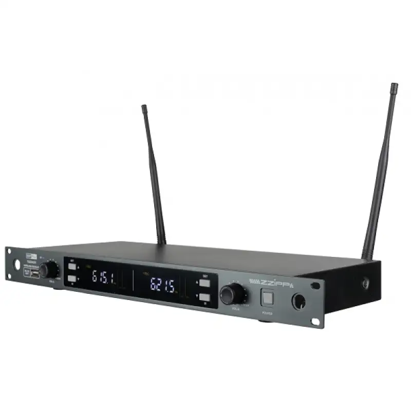 Microfon wireless Set UHFZZIPP TXZZ422 Receiver 2 canale ,2 mic lavaliera + 2 mic casca 48658                                                                                                           