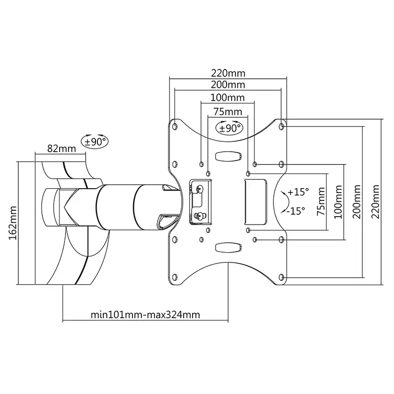 UCH0042A  suport tv universal   23''- 42'' 40900            