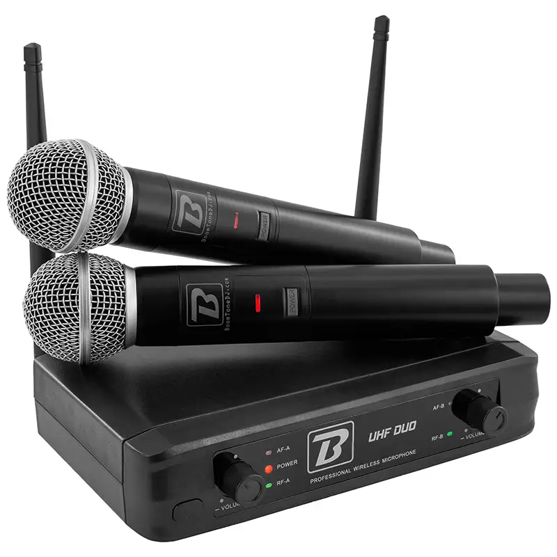 Set 2 Microfone UHF Wireles UHF DUO 663.5Mhz/682.2Mhz 46120                                                                                                                                             