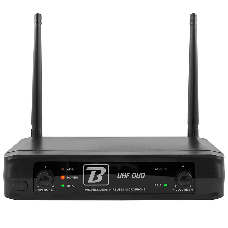 Set 2 Microfone UHF Wireles UHF DUO 663.5Mhz/682.2Mhz 46120                                                                                                                                             