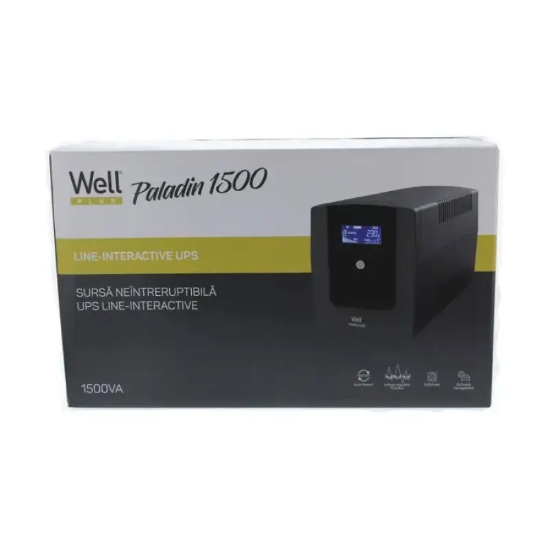 UPS Line interactiv 1500VA/900W Well Paladin ups-lint-paladin1500-wl 42997                                                                                                                              
